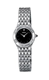 AAA 1:1 Replica Seiko-Usa Ladies Watches Black Dial Japanese Quartz 21MM SUJC45 Watch