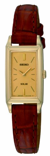 AAA 1:1 Replica Seiko-Usa Ladies Watches Gold Dial Solar 15MM SUP046 Watch