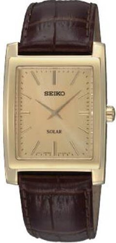 AAA 1:1 Replica Seiko-Usa Mens Watches Gold Dial Solar 28MM SUP896 Watch