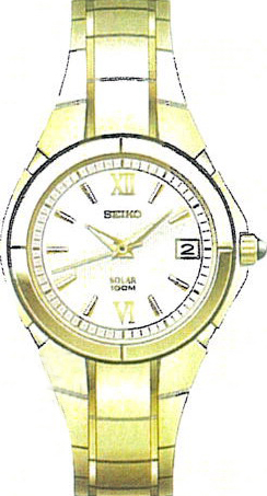 AAA 1:1 Replica Seiko-Stainless-Steel Mens Watches White Dial Solar SUT024P1 Watch