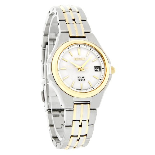 AAA 1:1 Replica Seiko-Usa Ladies Watches White Dial Solar 30MM SUT038 Watch