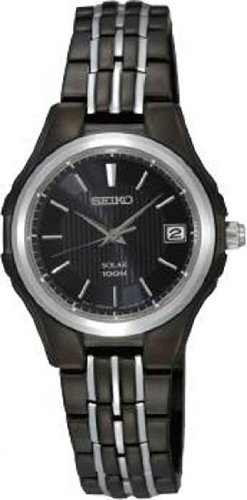 AAA 1:1 Replica Seiko-Usa Ladies Watches Black Dial Solar 28MM SUT041 Watch