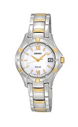 AAA 1:1 Replica Seiko-Usa Ladies Watches White Dial Solar 28MM SUT050 Watch