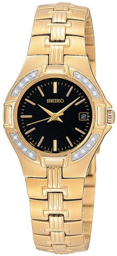 AAA 1:1 Replica Seiko-Usa Ladies Watches Black Dial Japanese Quartz 25MM SXDA44 Watch