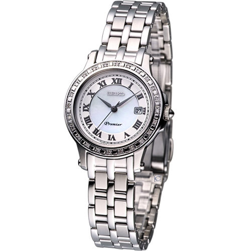 AAA 1:1 Replica Seiko-Premier Ladies Watches Silver Dial Quartz 26MM SXDE57J1 Watch