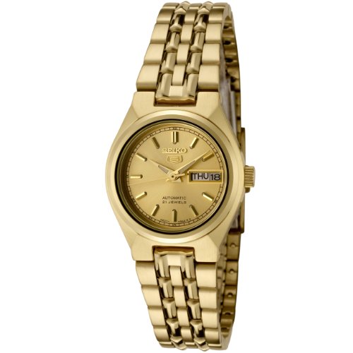 AAA 1:1 Replica Seiko-Women Ladies Watches Gold Dial Japanese automatic 24MM SYMA04 Watch