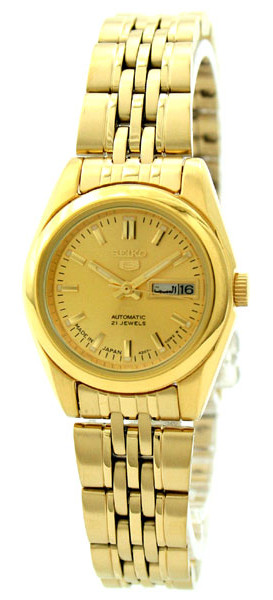 AAA 1:1 Replica Seiko-5 Ladies Watches Gold Dial Automatic SYMA38J1 Watch