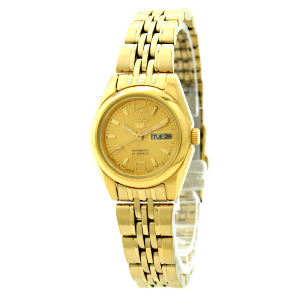 AAA 1:1 Replica Seiko-5 Ladies Watches Gold Dial Automatic SYMA60J1 Watch