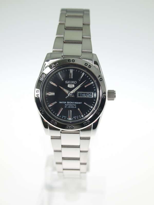 AAA 1:1 Replica Seiko-5-Sports Ladies Watches Black Dial Automatic 25MM SYMG39K1 Watch