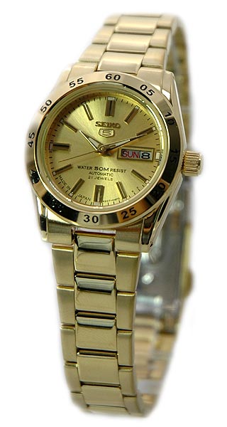 AAA 1:1 Replica Seiko-5 Ladies Watches Gold Dial Automatic SYMG44J1 Watch