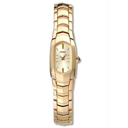 AAA 1:1 Replica Seiko-Usa Ladies Watches Gold Dial Japanese Quartz 14MM SZZC36 Watch