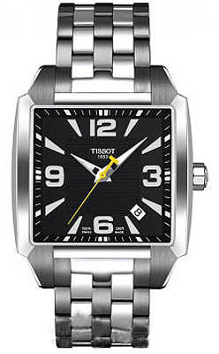 AAA 1:1 Replica Tissot-T-Trend-Quadrato Mens Watches Black Dial Quartz T005.510.11.057.00 Watch