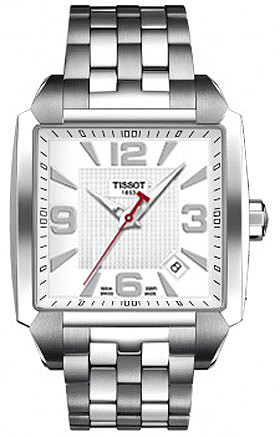 AAA 1:1 Replica Tissot-T-Trend-Quadrato Mens Watches Silver Dial Quartz T005.510.11.277.00 Watch