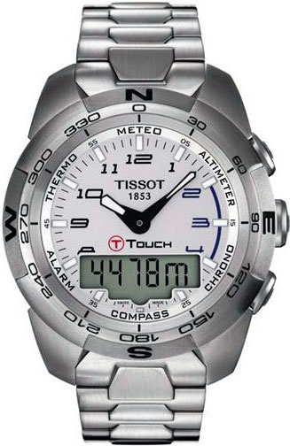 AAA 1:1 Replica Tissot-T-touch-Expert Mens Watches Silver Dial Quartz 45MM T013.420.11.032.00 Watch