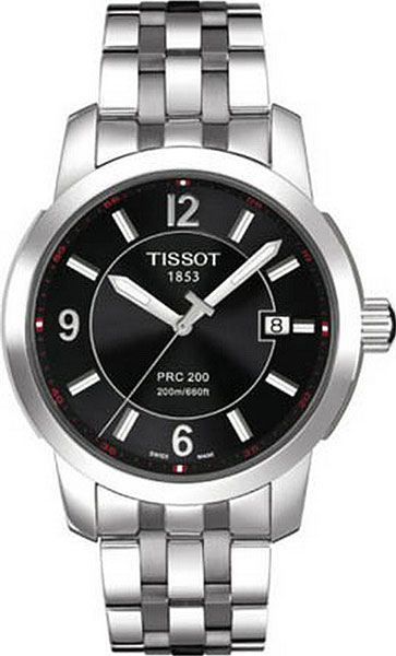 AAA 1:1 Replica Tissot-PRC-200 Mens Watches Black Dial Swiss Quartz 38MM T014.410.11.057.00 Watch