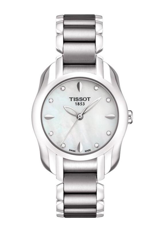 AAA 1:1 Replica Tissot-T-Trend-T-Wave Ladies Watches White Dial Swiss Quartz 28MM T023.210.11.116.00 Watch