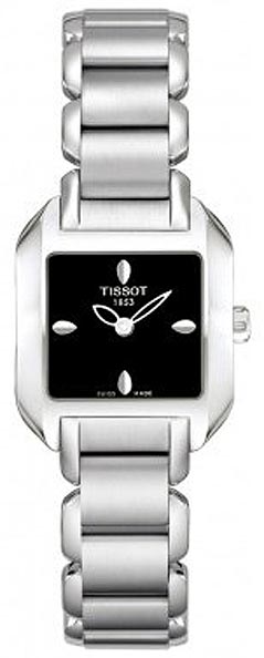 AAA 1:1 Replica Tissot-T-Trend-T-Wave Ladies Watches Black Dial Quartz T02.1.285.51 Watch
