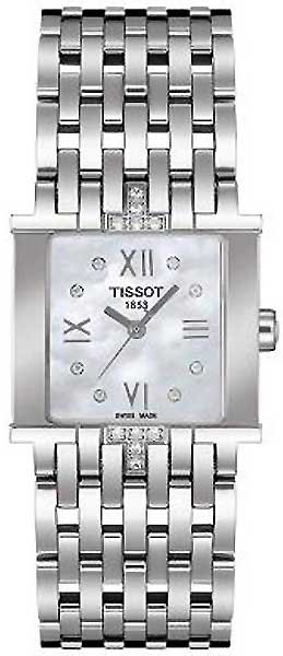 AAA 1:1 Replica Tissot-T-Trend-Six-T Ladies Watches White Dial Swiss Quartz 23.35MM T02.1.581.74 Watch