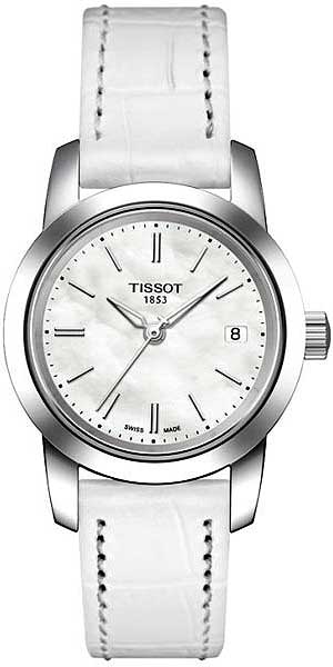 AAA 1:1 Replica Tissot-T-Classic Ladies Watches White Dial Swiss Quartz 28MM T033.210.16.111.00 Watch