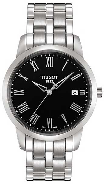 AAA 1:1 Replica Tissot-T-Classic Mens Watches Black Dial Swiss Quartz 38MM T033.410.11.053.00 Watch