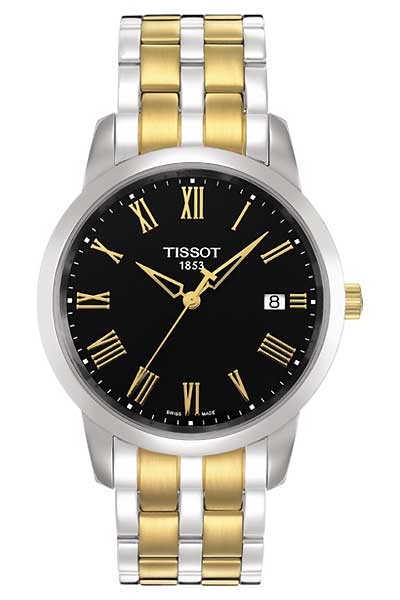 AAA 1:1 Replica Tissot-T-classic Mens Watches Black Dial Swiss Quartz 38MM T033.410.22.053.01 Watch
