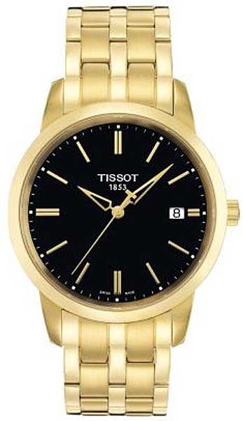 AAA 1:1 Replica Tissot-T-Classic Mens Watches Black Dial Swiss Quartz 38MM T033.410.33.051.00 Watch