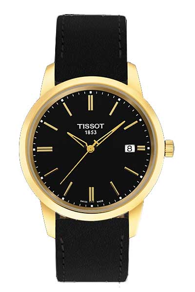 AAA 1:1 Replica Tissot-T-Classic Mens Watches Black Dial Swiss Quartz 38MM T033.410.36.051.01 Watch