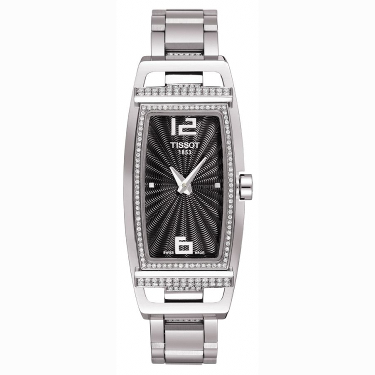 AAA 1:1 Replica Tissot-T-Trend-MY-T Ladies Watches Black Dial Swiss Quartz 46x20.70MM T037.309.11.057.01 Watch