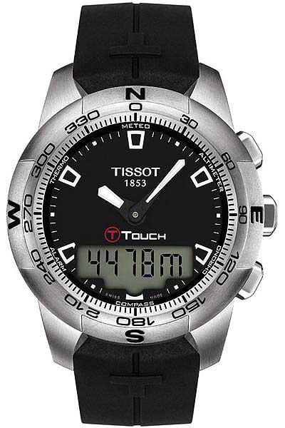 AAA 1:1 Replica Tissot-T-Touch-II Mens Watches Black Dial Swiss Quartz 42.7MM T047.420.17.051.00 Watch