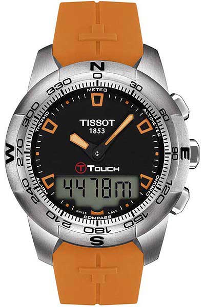 AAA 1:1 Replica Tissot-T-Touch-II Mens Watches Black Dial Swiss Quartz 42.7MM T047.420.17.051.01 Watch