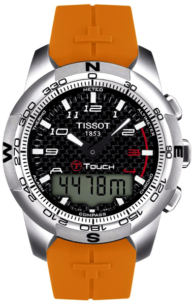 AAA 1:1 Replica Tissot-T-Touch-II Mens Watches Black Dial Swiss Quartz 42.7MM T047.420.47.207.01 Watch