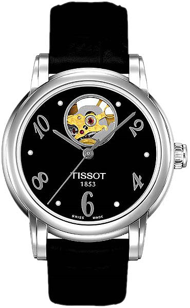 AAA 1:1 Replica Tissot-T-Classic-Lady-Heart Ladies Watches Black Dial Automatic Mechanical 35MM T050.207.16.057.00 Watch