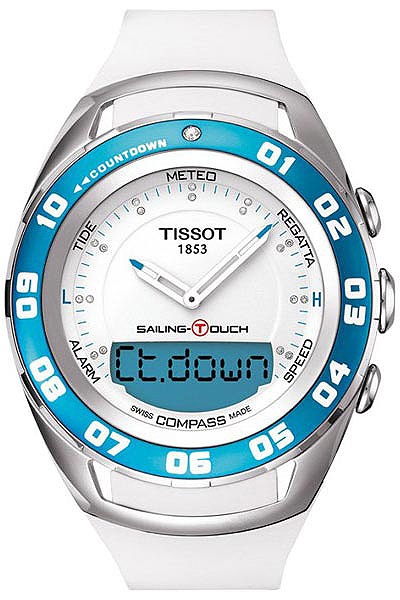 AAA 1:1 Replica Tissot-T-Touch-Sailing-Touch Mens Watches White Dial Swiss Quartz 45MM T056.420.17.016.00 Watch