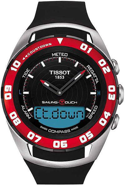 AAA 1:1 Replica Tissot-T-Touch-Sailing-Touch Mens Watches Black Dial Swiss Quartz 45MM T056.420.27.051.00 Watch