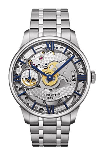 AAA 1:1 Replica Tissot-T-classic-Chemin-Des-Tourelles-Squelette Mens Watches Silver Dial Hand Winding 42MM T099.405.11.418.00 Watch