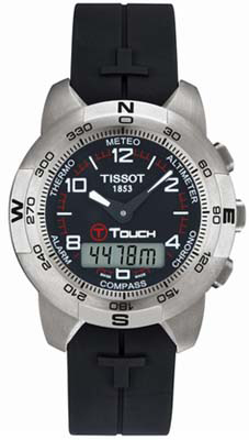 AAA 1:1 Replica Tissot-T-Tactile-T-Touch Mens Watches Black Dial Quartz T33.7.798.51 Watch