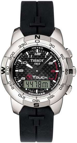 AAA 1:1 Replica Tissot-T-Tactile-T-Touch Mens Watches Black Dial Quartz T33.7.898.92 Watch