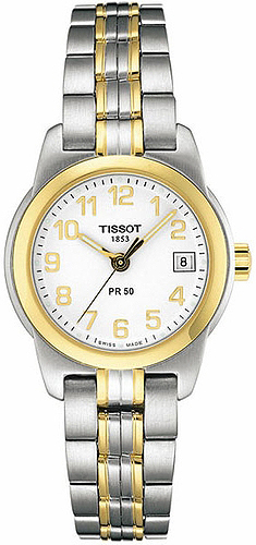 AAA 1:1 Replica Tissot-T-Classic-PR50 Ladies Watches White Dial Quartz T34.2.281.14 Watch