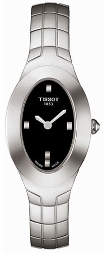 AAA 1:1 Replica Tissot-T-Trend-Oval-T Ladies Watches Black Dial Quartz T47.1.385.51 Watch