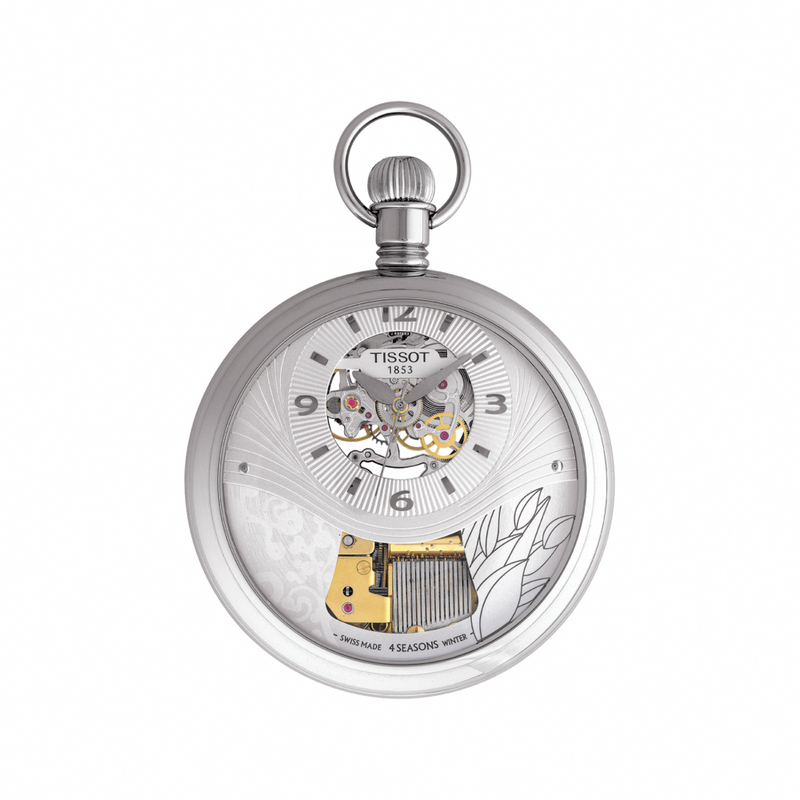 AAA 1:1 Replica Tissot-T-pocket Watches Silver Dial Mechanical 60MM T852.436.99.037.00 Watch