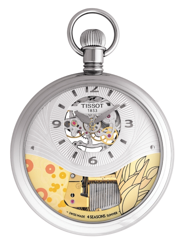 AAA 1:1 Replica Tissot-T-pocket Watches Silver Dial Mechanical 60MM T852.436.99.037.01 Watch