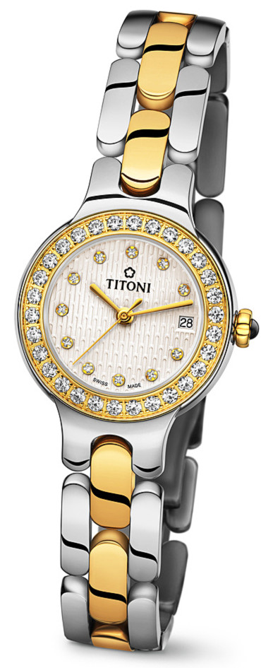 AAA 1:1 Replica Titoni-Mademoiselle Ladies Watches Silver Dial Quartz 25.5MM TQ42915SY-DB-382 Watch
