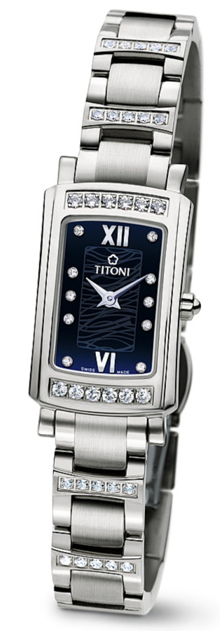 AAA 1:1 Replica Titoni-Mademoiselle Ladies Watches Black Dial Quartz 33.7 x 17.7MM TQ42931S-DBB-146 Watch