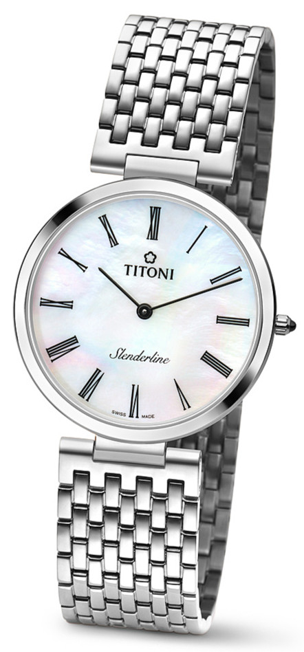 AAA 1:1 Replica Titoni-Slenderline Mens Watches Mother Of Pearl Dial Quartz 37MM TQ52926S-340 Watch