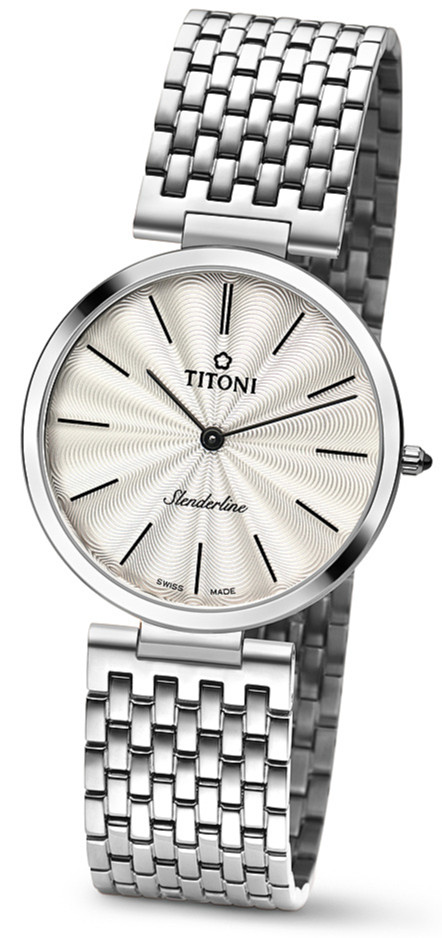 AAA 1:1 Replica Titoni-Slenderline Mens Watches Silver Dial Quartz 37MM TQ52926S-341 Watch