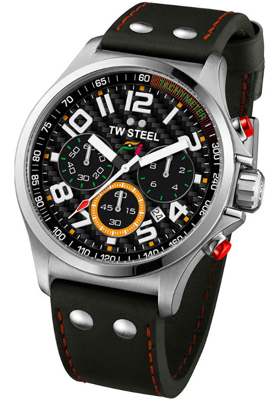 AAA 1:1 Replica TW-Steel-Sahara-Force-India Mens Watches Black Dial Quartz 48MM TW433 Watch