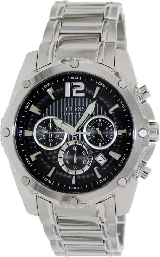 AAA 1:1 Replica Guess Mens Watches Black Dial Quartz 46MM U0165G1 Watch