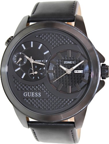 AAA 1:1 Replica Guess Mens Watches Black Dial Quartz 53MM U0184G1 Watch