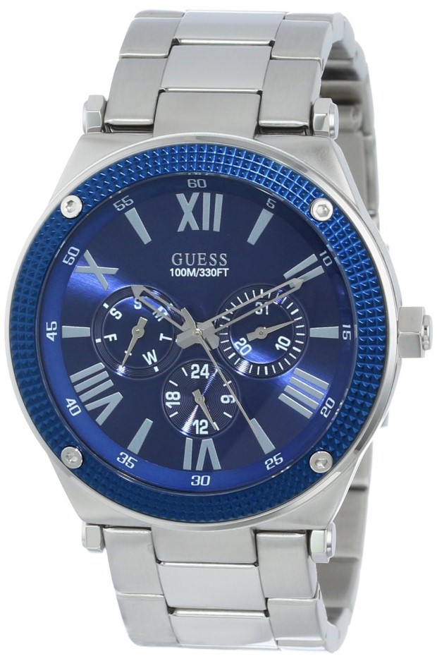 AAA 1:1 Replica Guess Mens Watches Blue Dial Quartz 42MM U0246G2 Watch