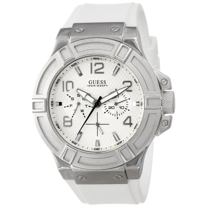 AAA 1:1 Replica Guess Mens Watches White Dial Quartz 46MM U0247G1 Watch